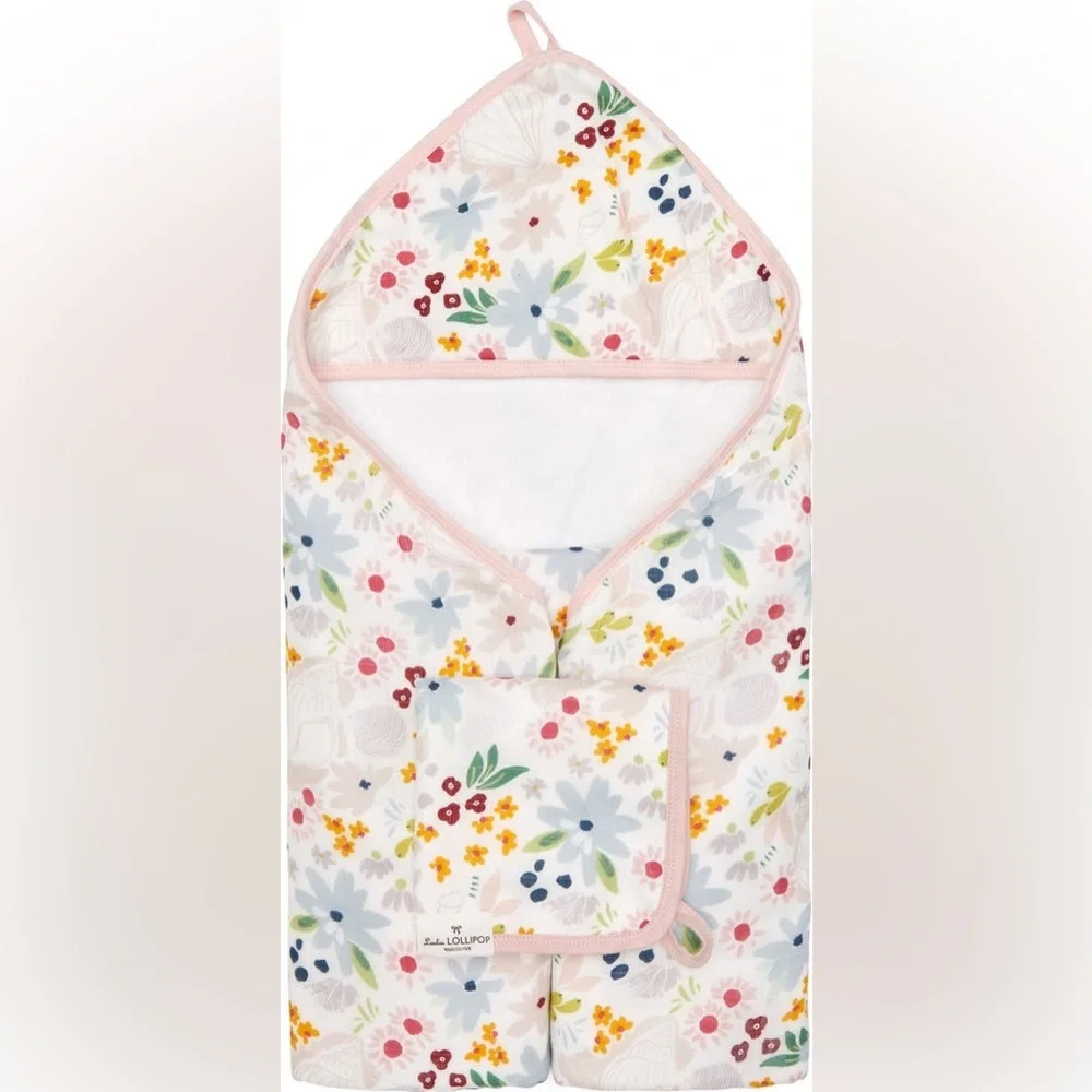Hooded Towel Set-Lollipop-Shell Floral